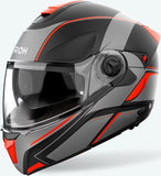 Flip-Up Motorcycle Helmet Airoh Specktre - Specl32 Thermoplastic Hrt Matte Orange Leaf Size Xl