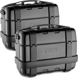 Monokey Trekker Black Side Cases - 66 Lt Trekker Aluminium - Givi Compatible With Ktm 1290 Super Adventure S (2021-2024)