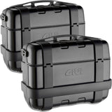 Monokey Trekker Black Side Cases - 66 Lt Trekker Aluminium - Givi Compatible With Moto Guzzi V7 850 Stone (2021-2024)