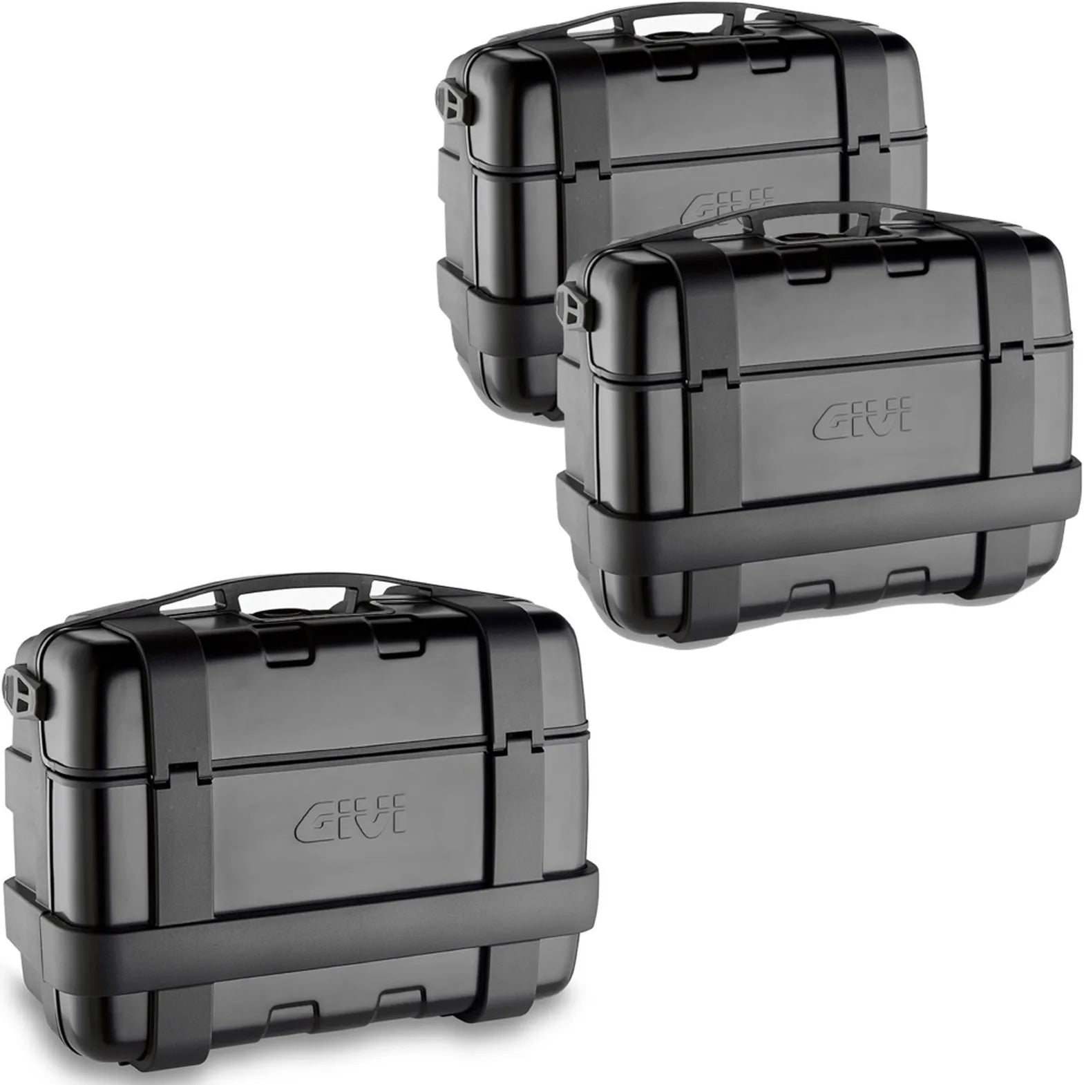 Trekker Black Top Case + Side Cases - 99 Lt Trekker Aluminium - Givi Compatible With Benelli Trk 702 X (2023-2024)