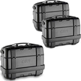 Trekker Black Top Case + Side Cases - 99 Lt Trekker Aluminium - Givi Compatible With Honda Nc 750 X - Dct (2014-2015)