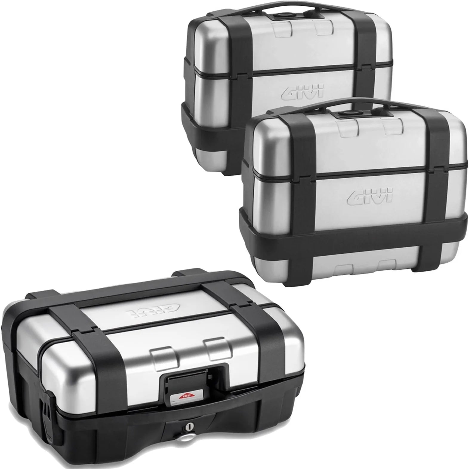 Trekker Top Case + Side Cases - 99 Lt Trekker Aluminium - Givi Compatible With Benelli Trk 702 (2023-2024)