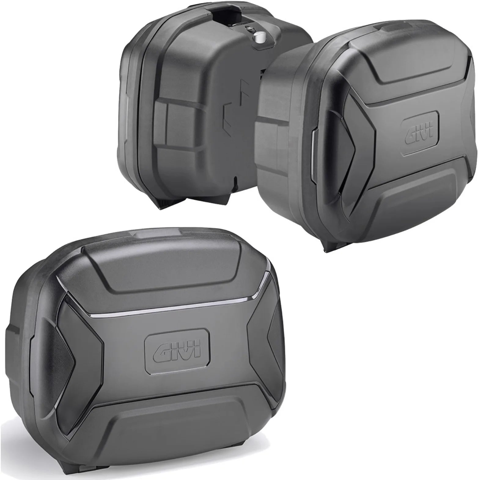 Trekker Lite Black Top Case + Side Cases - 105 Lt Trekker Lite Technopolymer - Givi Compatible With Benelli Trk 702 X (2023-2024)