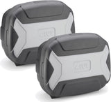 Monokey Trekker Lite Gray Side Cases - 70 Lt Trekker Lite Technopolymer - Givi Compatible With Yamaha Mt-09 Tracer (2015-2017)