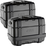 Monokey Trekker Black Side Cases - 92 Lt Trekker Aluminium - Givi Compatible With Moto Guzzi V7 850 Stone (2021-2024)