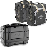 Trekker Canyon Black Top Case + Side Bags - 116 Lt Trekker Canyon Technopolymer - Givi Compatible With Honda Cb 650 R (2024)