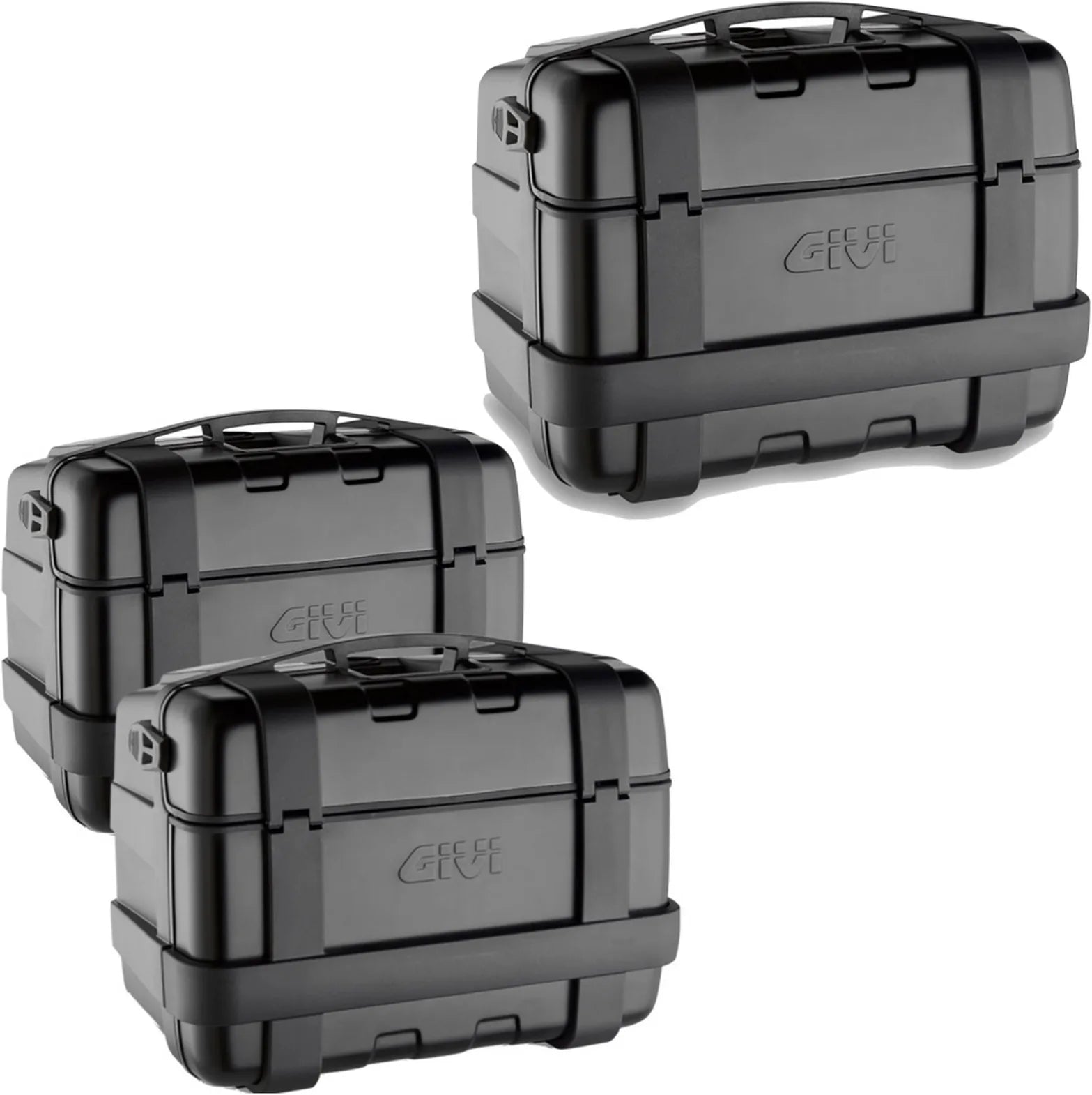 Trekker Black Top Case + Side Cases - 138 Lt Trekker Aluminium - Givi Compatible With Benelli Trk 702 X (2023-2024)