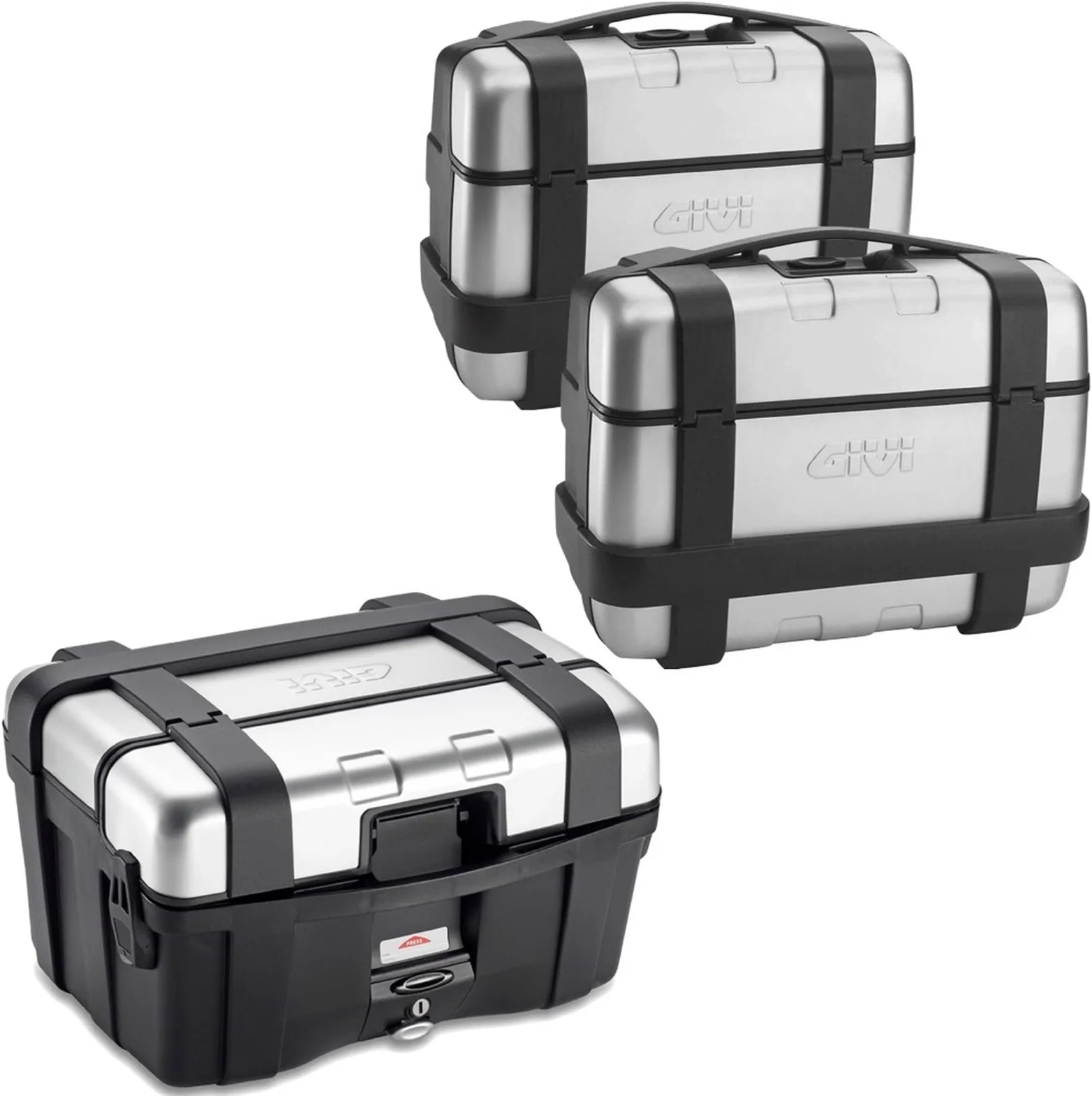 Trekker Top Case + Side Cases - 138 Lt Trekker Aluminium - Givi Compatible With Benelli Trk 702 (2023-2024)