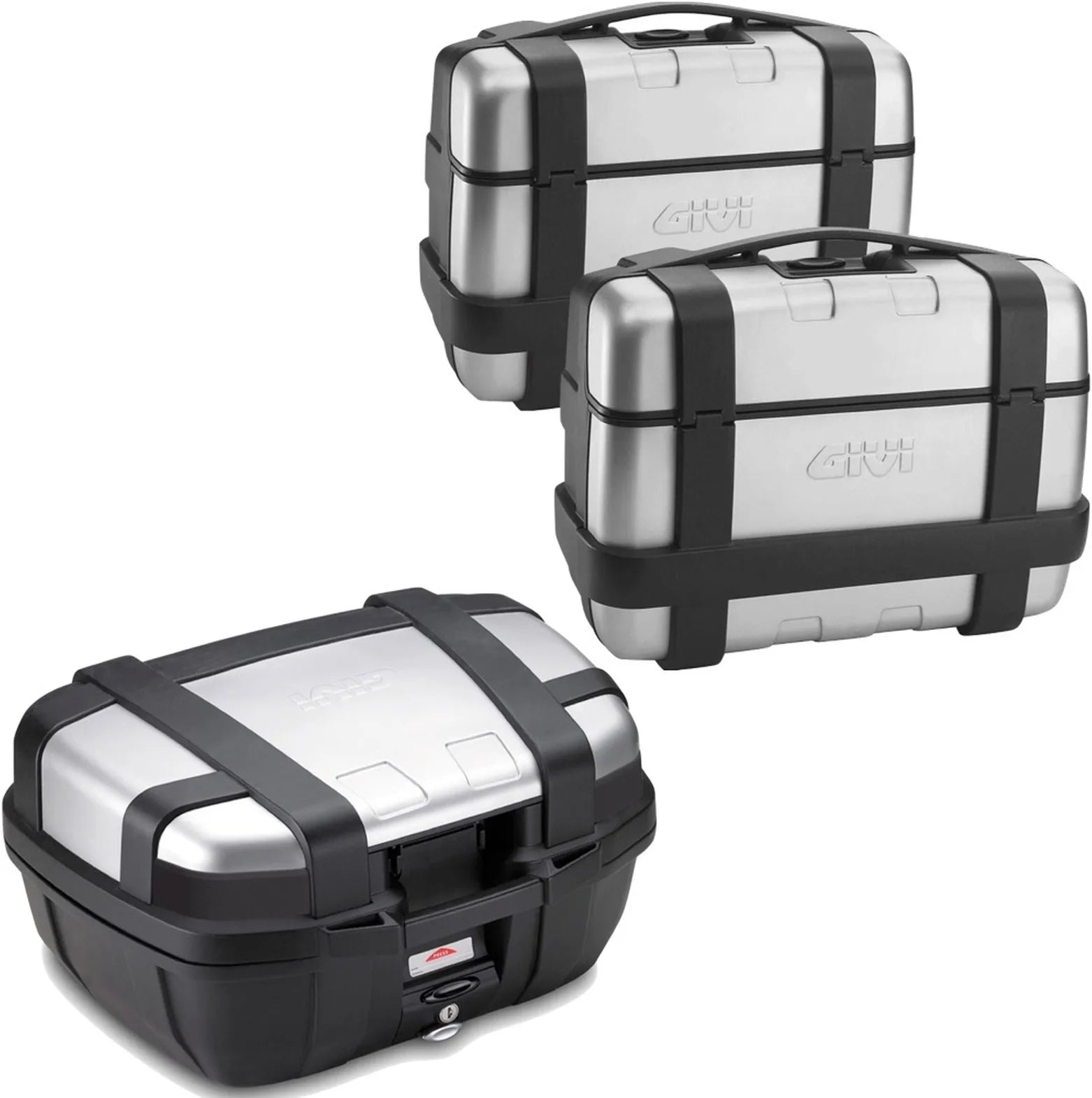 Trekker Top Case + Side Cases - 144 Lt Trekker Aluminium - Givi Compatible With Benelli Trk 702 (2023-2024)