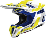 Off-Road Motorcycle Helmet Airoh Twist 3 - Tw3Di31 Thermoplastic Hrt Blue Yellow Gloss Dynasty Size S