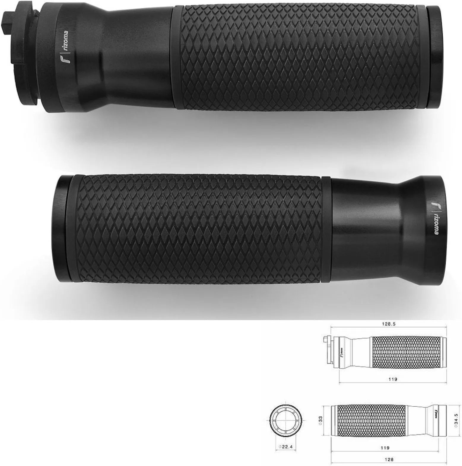 Knobs Ø22 Ride By Wire Urlo - Rizoma Compatible With Ducati 959 Panigale (2012-2017)
