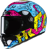 Full-Face Motorcycle Helmet Hjc V10 Advanced Fiberglass Composite Mc28 Squeeze Size 06 Xs