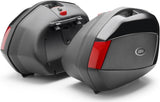 Monokey Side Black Side Cases - 70 Lt Technopolymer - Givi Compatible With Suzuki Dl 650 V-Strom (2017-2024)