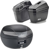 Black Tech Top Case + Side Cases - 84 Lt Technopolymer - Givi Compatible With Honda Nc 750 S - Dct (2014-2015)