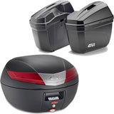 Black Top Case + Side Cases - 84 Lt Technopolymer - Givi Compatible With Suzuki An 650 Burgman - Executive (2013-2020)