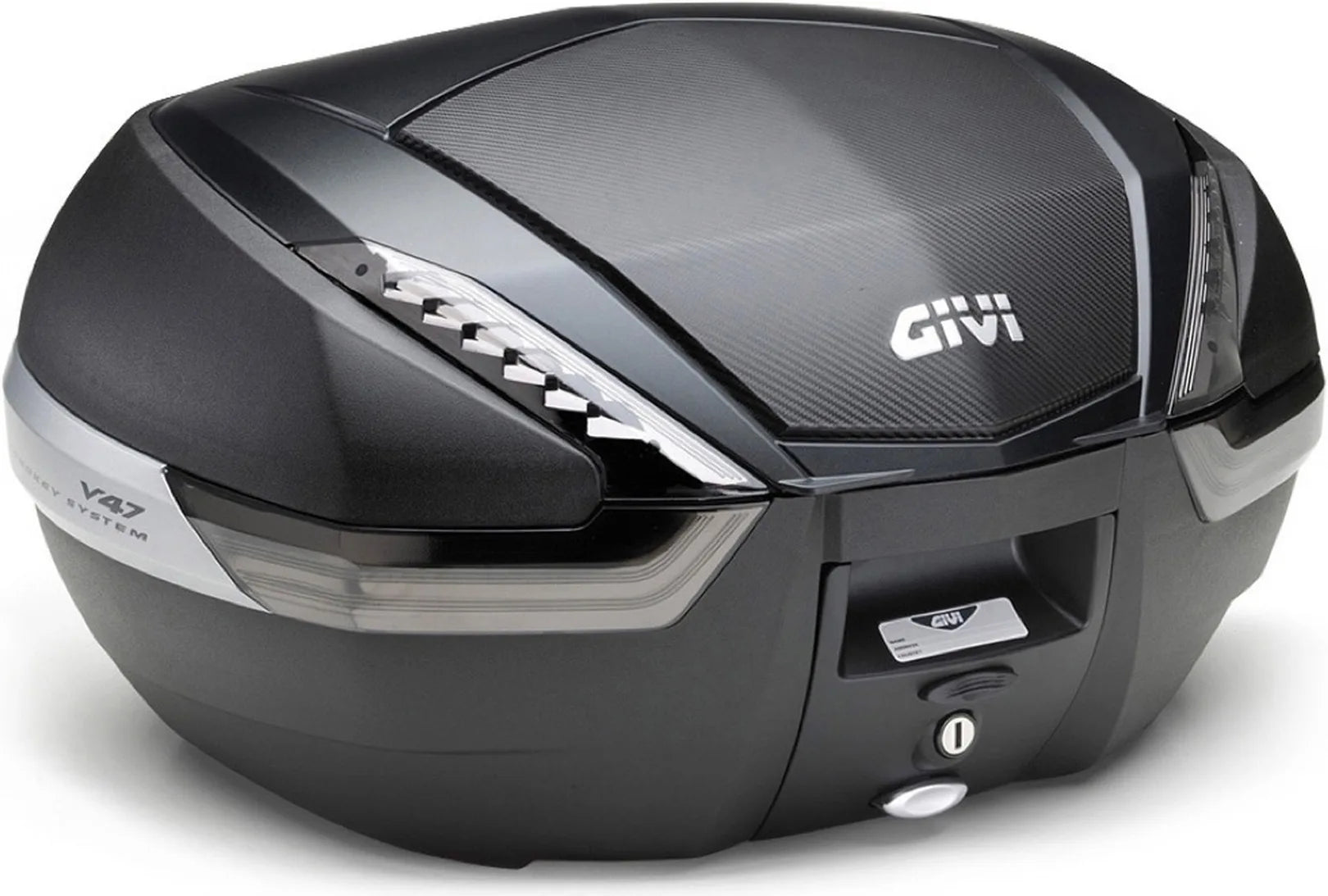 Monokey Carbon Look Tech Top Case - 47 Lt Technopolymer - Givi Compatible With Ktm 790 Adventure R (2019-2020)