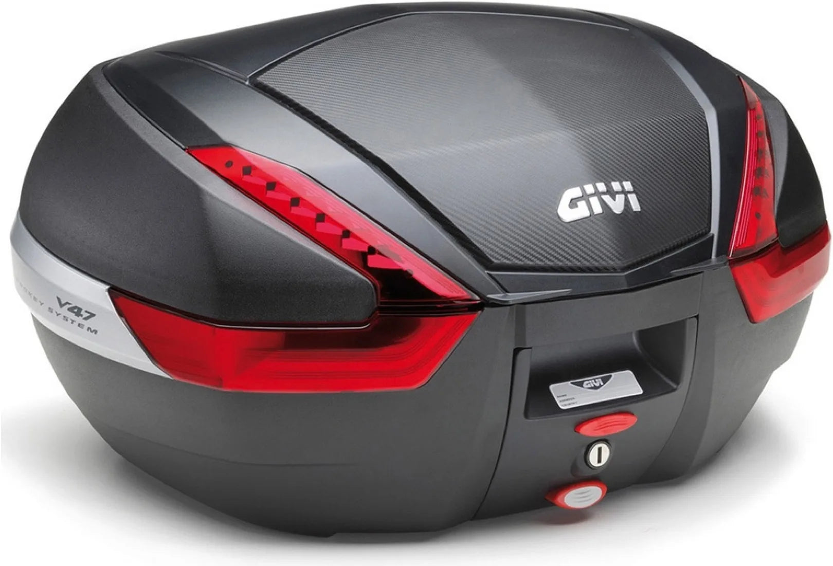 Monokey Carbon Look Top Case - 47 Lt Technopolymer - Givi Compatible With Ktm 1290 Super Adventure (2015-2016)