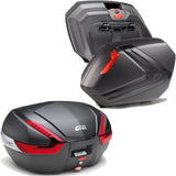 Carbon Look Top Case + Side Cases - 121 Lt Technopolymer - Givi Compatible With Honda Cbf 1000 - Abs (2006-2009)