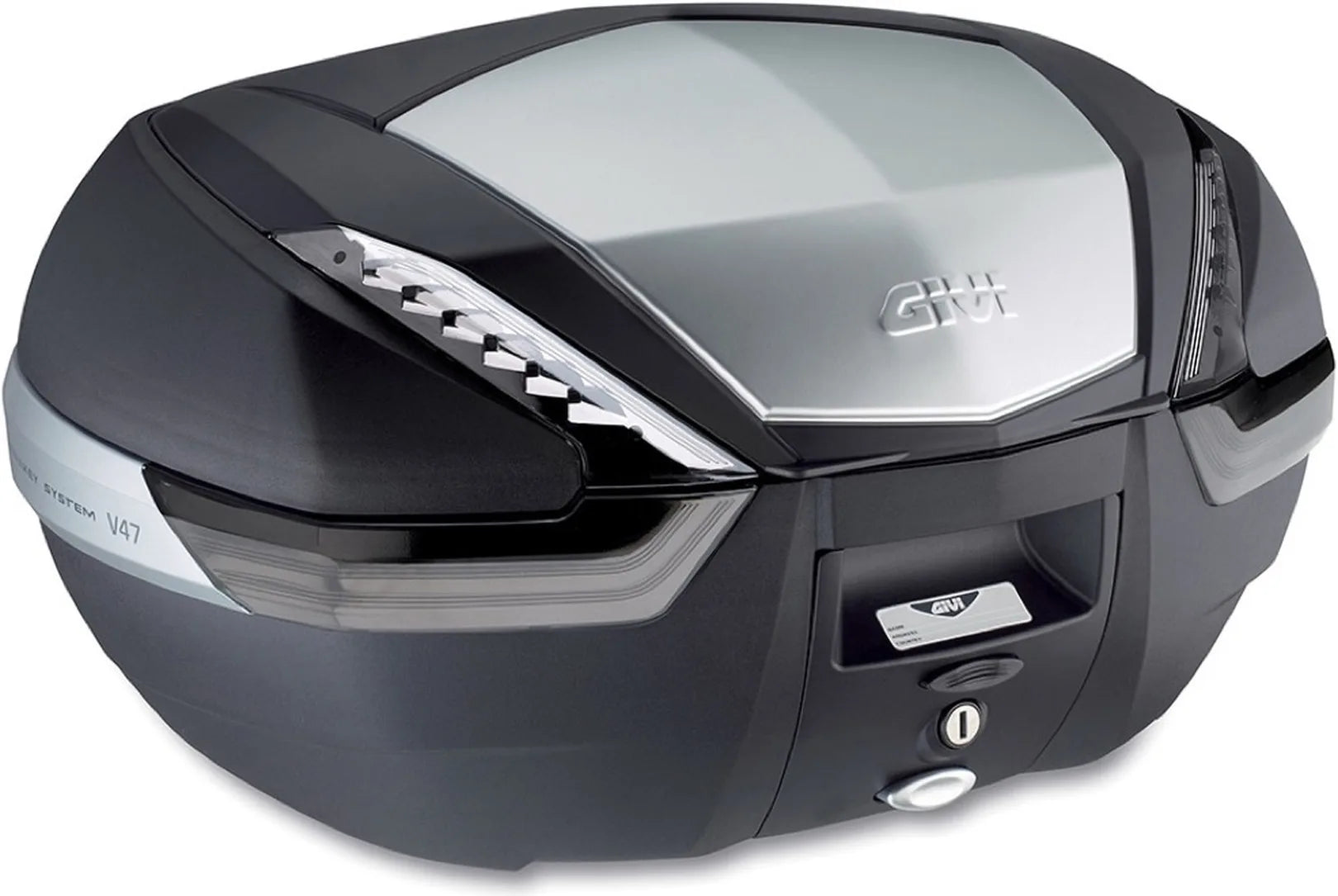 Monokey Silver Tech Top Case - 47 Lt Technopolymer - Givi Compatible With Ktm 890 Duke R (2021-2023)