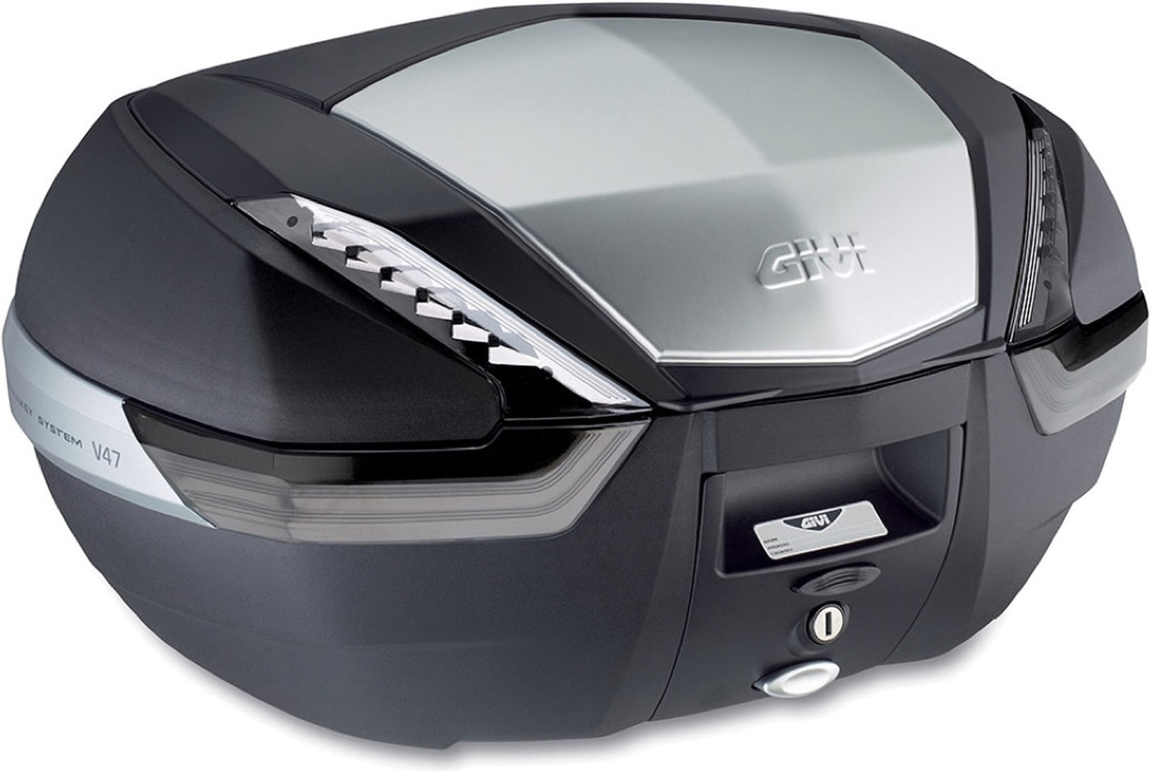 Monokey Silver Tech Top Case - 47 Lt 6Kg Technopolymer - Givi Compatible With Kove Moto 510 X (2024)