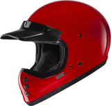 Full-Face Motorcycle Helmet Hjc V60 Advanced Fiberglass Composite Deep Red Size 06 Xs