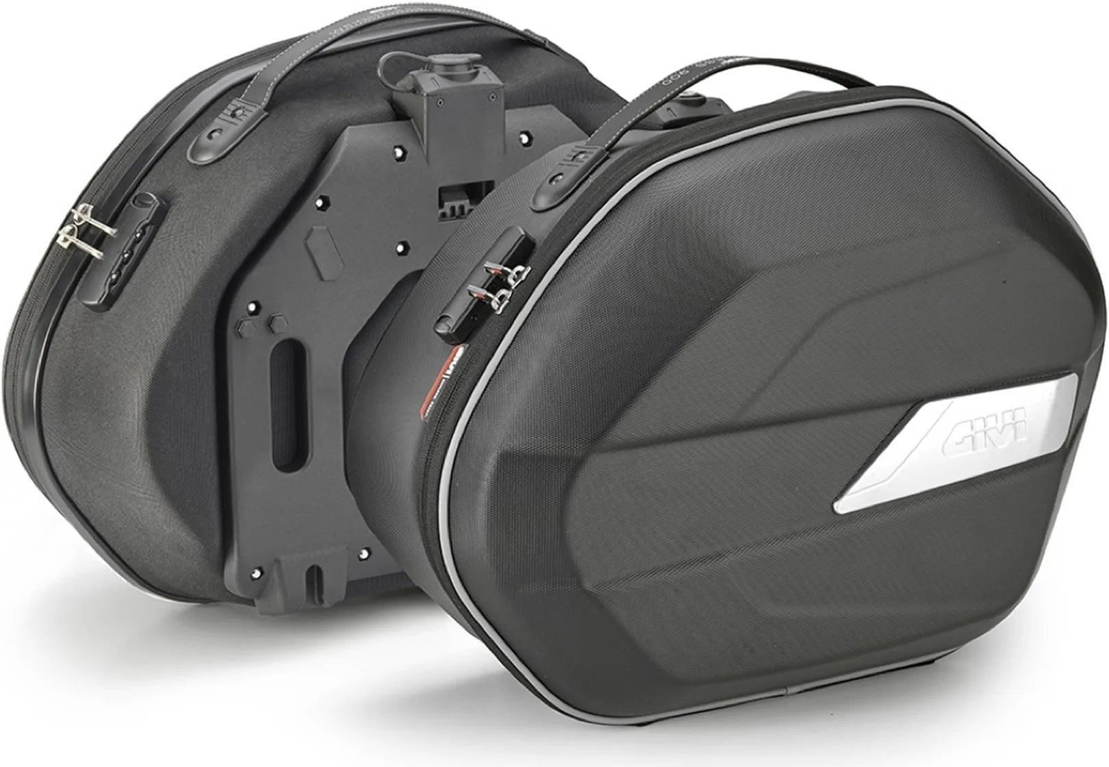 Monokey Black Side Bags - 50 Lt Technopolymer - Givi Compatible With Royal Enfield Guerrilla 450 (2024)