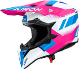 Off-Road Motorcycle Helmet Airoh Wraaap - Wrav54 Thermoplastic Hrt Pink Gloss Vision Size L
