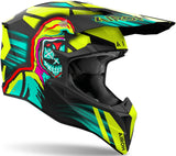 Off-Road Motorcycle Helmet Airoh Wraaap - Wrc31 Thermoplastic Hrt Matte Yellow Cyber Size Xxl
