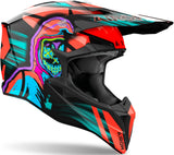 Off-Road Motorcycle Helmet Airoh Wraaap - Wrc32 Thermoplastic Hrt Gloss Orange Cyber Size S