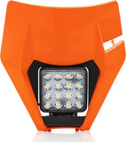 Headlight Mask Vsl - Acerbis Compatible With Ktm 250 Exc-F (2017-2019)