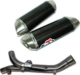 Dual Non-Catalytic Exhaust System With Sound Certification Oval Carbon - Termignoni Compatible With Yamaha Yzf-R1 (2009-2011)