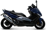 Complete Exhaust System With Sound Certification Relevance Stainless Steel Carbon Cap - Termignoni Compatible With Yamaha Xp 530 T-Max (2002-2010)