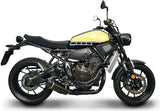 Complete Catalytic Exhaust System Without Sound Certification Relevance Carbon Black Carbon Cap - Termignoni Compatible With Yamaha Mt-07 (2014-2020)