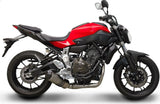 Complete Catalytic Exhaust System Without Sound Certification Relevance Titanium Carbon Cap - Termignoni Compatible With Yamaha Mt-07 (2014-2020)