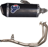Complete Exhaust System Without Catalytic Converter And Without Sound Certification Force Carbon Carbon Cap - Termignoni Compatible With Yamaha Yzf-R3 (2015-2020)