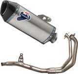 Complete Exhaust System Without Catalytic Converter And Without Sound Certification Force Stainless Steel Carbon Cap - Termignoni Compatible With Yamaha Yzf-R3 (2015-2020)