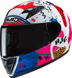 Full-Face Motorcycle Helmet Hjc Y10 Advanced Polycarbonate Mc28 Mika Size 08 M