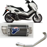 Complete Exhaust System Without Catalytic Converter And Without Sound Certification Gp Carbon - Termignoni Compatible With Yamaha N-Max 155 (2017-2020)