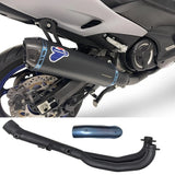Complete Exhaust System With Sound Certification Titanium Black Carbon Cap - Termignoni Compatible With Yamaha Xp 560 T-Max Rc (2017-2023)