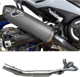 Complete Exhaust System Without Sound Certification Titanium Carbon Cap - Termignoni Compatible With Yamaha Xp 560 T-Max Rc (2017-2023)
