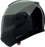 Flip-Up Travelling Motorcycle Helmet Nolan N100-6 Green Gray / Black / Anthracite Verniciatura Speciale 356 Size L