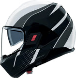 Flip-Up Travelling Motorcycle Helmet Nolan N120-1 White / Black / Anthracite Fluente 359 Size Xxl