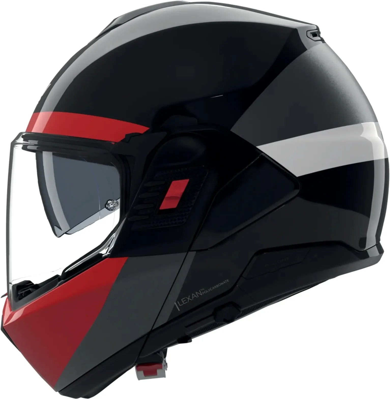 Flip-Up Travelling Motorcycle Helmet Nolan N120-1 Black / Anthracite / Red / White Blocco 357 Size Xxl