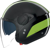 Urban Commuting Motorcycle Helmet Nolan N20-2 Visor Black / Impulse Green Dolce Vita 352 Size Xxl
