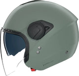 Urban Commuting Motorcycle Helmet Nolan N20-2 Visor Grey Green Classico Nobile 337 Size M