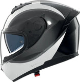 Full-Face Speeding Motorcycle Helmet Nolan N60-6 Black / White / Grey Bifase 350 Size S