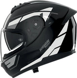 Full-Face Speeding Motorcycle Helmet Nolan N60-6 Black / White Sincrono 353 Size S