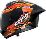 Full-Face Speeding Motorcycle Helmet Nolan N60-6 Sport Black / Red / Orange / Yellow Replica Iannone 360 Size Xl