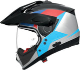 Flip-Up Travelling Motorcycle Helmet Nolan N70-2 X 06 White / Black / Blue / Red Turbine 350 Size Xxl