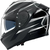 Full-Face Speeding Motorcycle Helmet Nolan N80-8 Black / Anthracite / Chrome Silver Fervo 356 Size L